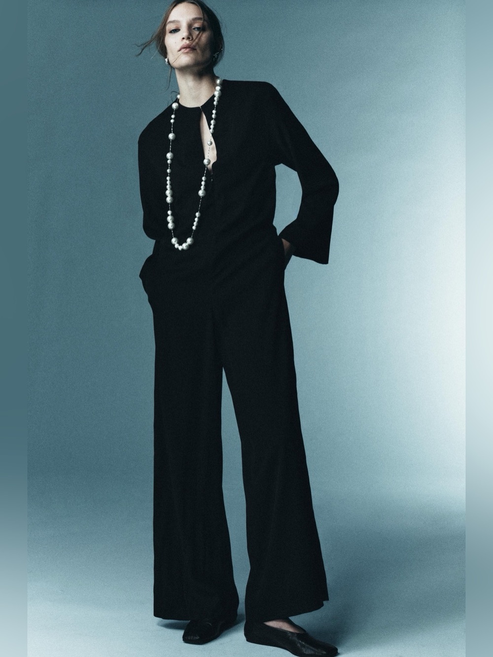 Zara Studio Limited Edition minimal long sleeve jumpsuit, NWT